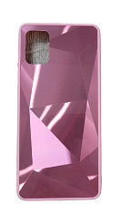 Huse telefon silicon si acril cu textura diamant Samsung Galaxy A51, Roz foto