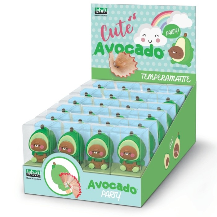 Ascutitoare de creion cu o gaura, Avocado Party (24 buc/display)