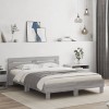 VidaXL Cadru de pat cu tăblie gri sonoma 140x190 cm lemn prelucrat 3207439