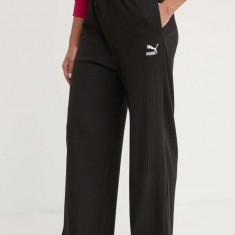 Puma pantaloni de trening culoarea negru, cu imprimeu 624268