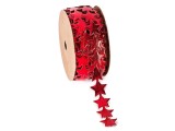 Cumpara ieftin Rola panglica textil rosu 18 mm x 3 m