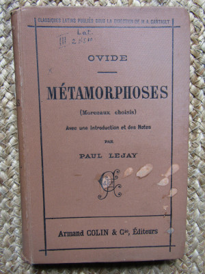M&amp;eacute;tamorphoses - OVIDE 1894 foto