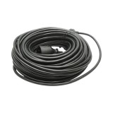 Cablu prelungitor electric 30m H05VV-F 3x1.5mm negru cu priza Schuko 16A/250V