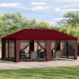 vidaXL Foișor pentru Grădină 6 x 3 m Burgundy Poliester și oțel 190 3376017