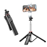 Cumpara ieftin Selfie Stick multifunctional, cu LED, Telecomanda Bluetooth, iOS/Android, 130 cm, OBRALIX&reg;