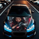 Folie Capota Auto "Hood Art" rezistenta la exterior, marime M (165 x 120cm) -