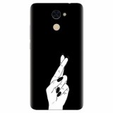 Husa silicon pentru Huawei Enjoy 7 Plus, Finger Cross
