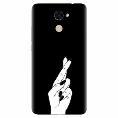 Husa silicon pentru Huawei Y7 Prime 2017, Finger Cross