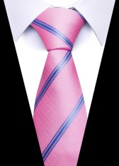 Cravata pentru barbati, CR096, Roz/Albastru