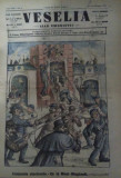 Ziarul Veselia : CAMPANIA ELECTORALĂ - gravură, caricatură, 1914