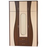 Cumpara ieftin Dulap 3Usi S , 120x50x198 cm Wenge+Mesteacan