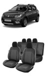 Cumpara ieftin Set huse Scaune piele si textil DACIA Sandero Stepway 2013 - 2020 bancheta fractionata, Umbrella
