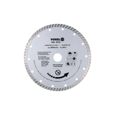 Disc diamantat turbo 180 mm Vorel 08754 foto