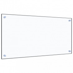 Panou antistropi bucătărie transparent 80x40 cm sticlă securiz.