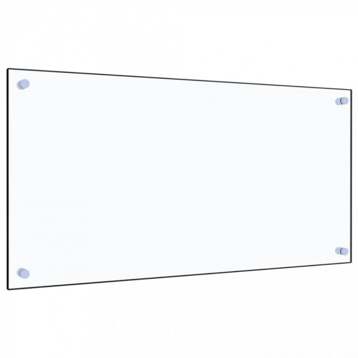 Panou antistropi bucătărie transparent 80x40 cm sticlă securiz.