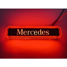 Lampa gabarit cu LOGO NEON Rosu Mercedes 12-24 V
