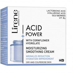 Crema hidratanta netezitoare zi/noapte piele uscata si cuperozica Acid Power, 50ml, Lirene