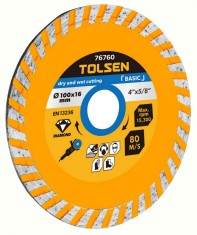 Disc cu diamant turbo 180x22.2 mm, Tolsen foto