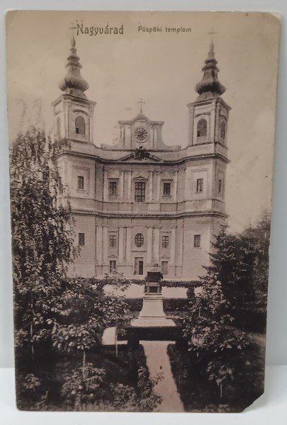 ORADEA , BISERICA EPISCOPALA , CARTE POSTALA , 1906