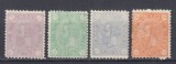 ROMANIA 1894 LP 49 CAROL I CIFRA IN PATRU COLTURI FILIGRAN PR GUMA ORIGINALA SERIE SARNIERA