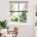 Jaluzea pentru Fereastră cu perdele Altele Manual Negru 100 x 130 cm Aluminiu