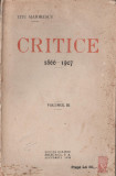 Titu Maiorescu - Critice (vol. III), 1928, Alta editura