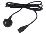 Cablu 3x0,75mm2 BS 1363 IEC C13 mamă PVC 3m negru POS