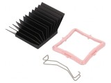 Radiator extrudat cu aripioare BGA negru 33x33mm
