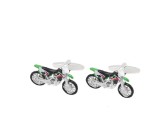 Butoni camasa argintii model Motocross enduro motocicleta + ambalaj cadou