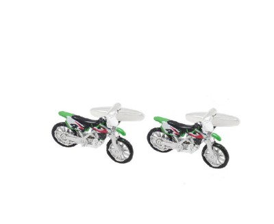 Butoni camasa argintii model Motocross enduro motocicleta + ambalaj cadou foto