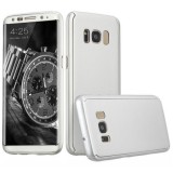 Husa Samsung Galaxy S8 Full Cover 360 Argintie Fata Spate Plastic