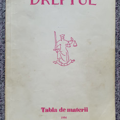 Revista Romana de Drept, tabla de materii 1994, 140 pagini