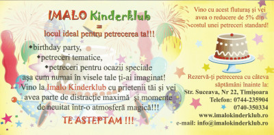 Romania, Imalo Kinderklub, Timisoara, calendar publicitar, 2009 foto