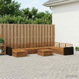 Cumpara ieftin Set de canapele de exterior 9 buc. 7-Locuri natural