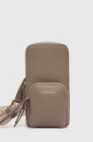 Coccinelle husa din piele pentru telefon COCCINELLEPIXIE culoarea bej, E5 PM0 27 01 01