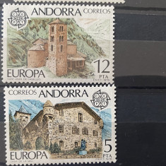 PC475 - Andorra spaniola 1978 Europa CEPT/ Monumente, serie MNH, 2v