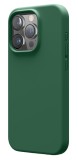 Husa de protectie din Silicon cu Microfibra la interior compatibila iPhone 15 Plus, Verde inchis, Oem