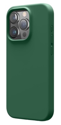 Husa de protectie din Silicon cu Microfibra la interior compatibila iPhone 15 Pro, Verde inchis foto