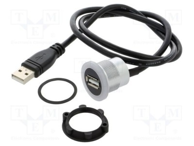 Cablu adaptor USB A soclu la USB A mufă 2.0, 0,6m - ONPOW foto