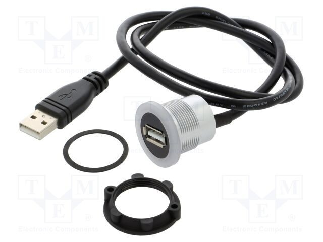 Cablu adaptor USB A soclu la USB A mufă 2.0, 0,6m - ONPOW
