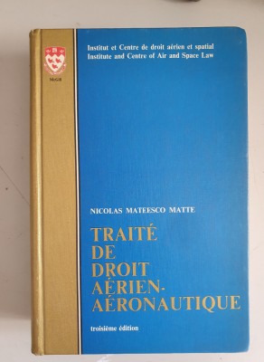 Nicolas Matteesco Matte - Traite de droit aerien - aeronautique foto