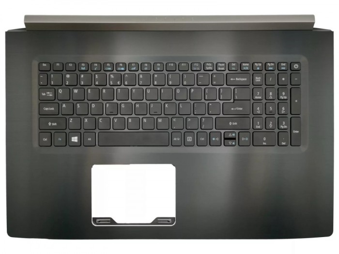 Carcasa superioara cu tastatura palmrest Laptop, Acer, Aspire 7 A717-71G, A717-72G, 6B.GPFN2.001, AM210000600, pentru placa video GTX 1060, iluminata,