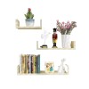 Set 3 etajere suspendate U, material MDF, culoare stejar
