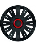 Set capace roti 15` negre cu inel rosu active 4buc
