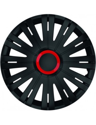 Set capace roti 15` negre cu inel rosu active 4buc foto