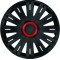 Set capace roti 15` negre cu inel rosu active 4buc