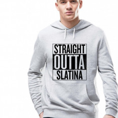 Hanorac Barbati Gri - Straight Outta Slatina - S