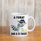 Cana alba personalizata A furat dar a si facut, INOVATIX&reg;. 330ml