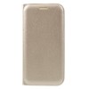 Husa Flip Carte Samsung Galaxy A3 2017 + Cablu de date CADOU, Auriu