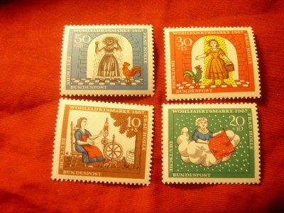 Serie RFG 1967 - Pentru copii - Basme Fratii Grimm (IX) , 4 valori foto
